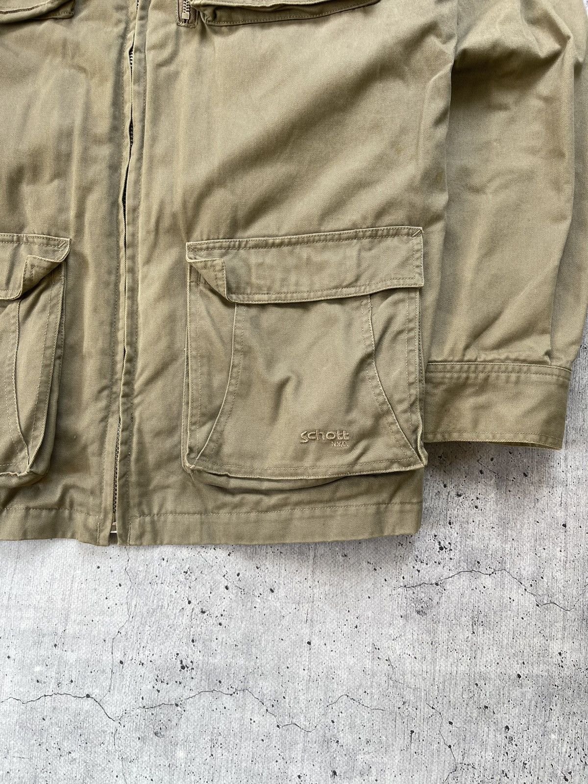 Other Vintage Schott M65 Olive Military multi-pocket Jacket Size US XL / EU 56 / 4 - 4 Thumbnail