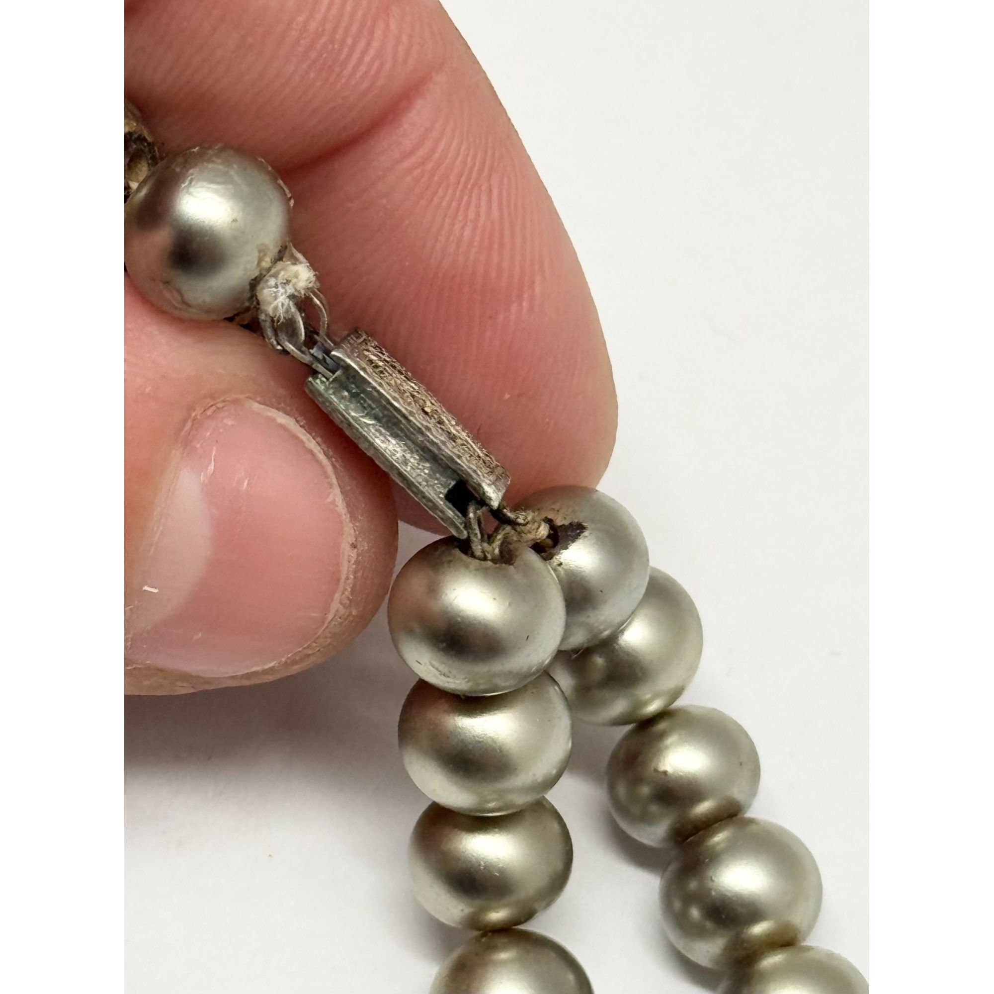 Vintage Vintage double strand pearl necklace with sterling clasp Size ONE SIZE - 6 Thumbnail