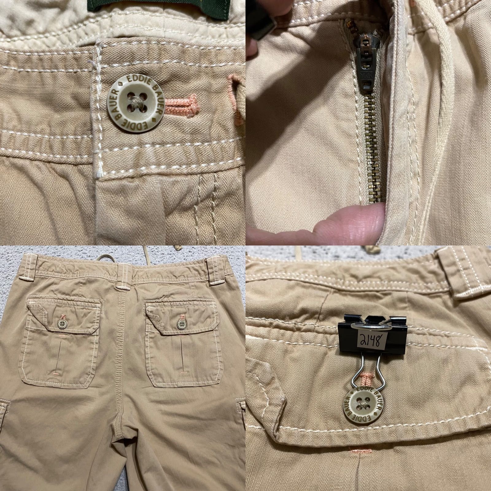 Eddie Bauer Eddie Bauer Pants Womens sz 6 Beige Cargo Capri Hiking Outdoor Walking High Rise Size 28" / US 6 / IT 42 - 8 Thumbnail