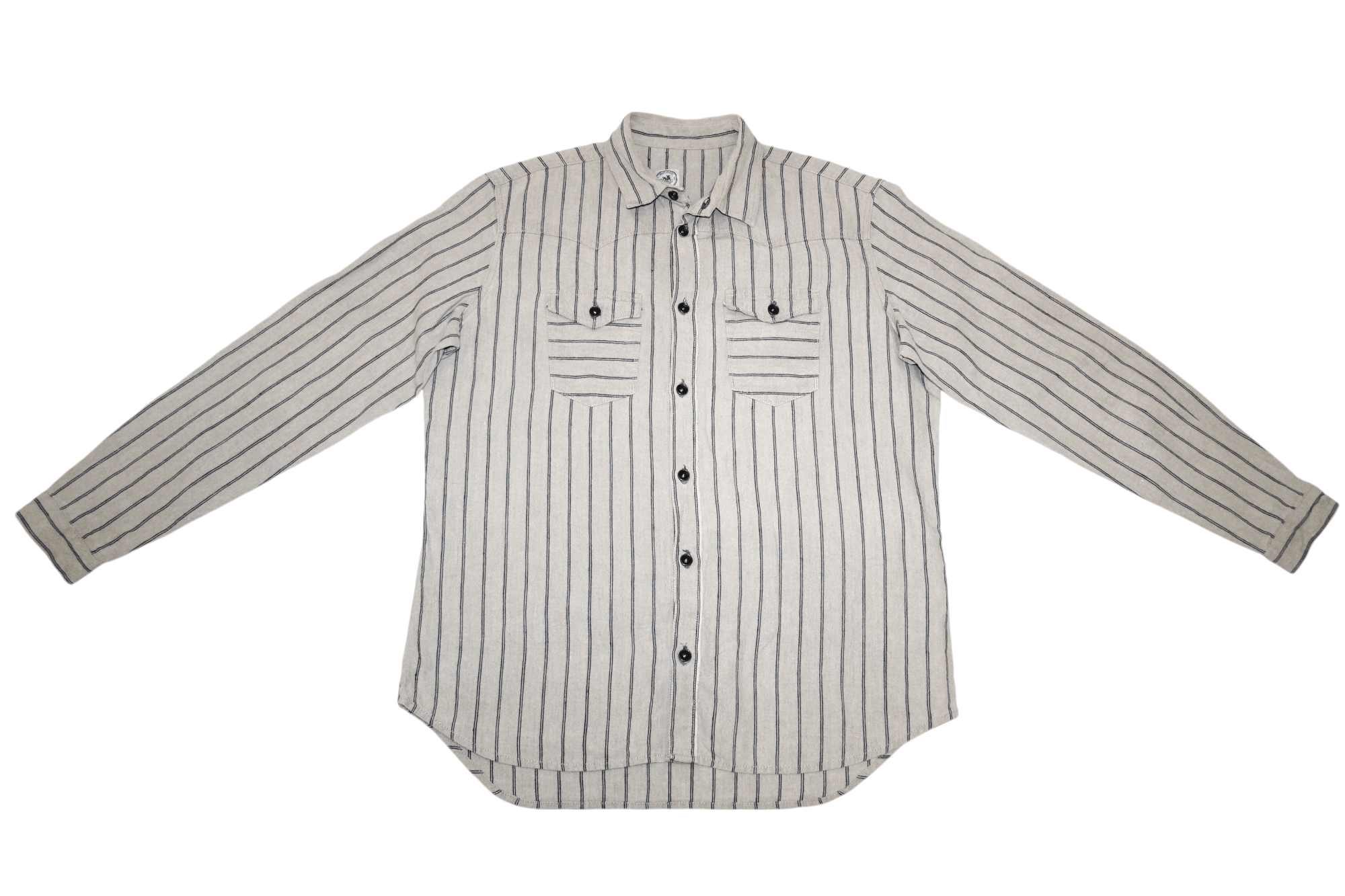 Japanese Brand IMjiT35020 Manufactus Srl Woven Raw Linen 18oz Western Shirt Size US XL / EU 56 / 4 - 4 Thumbnail