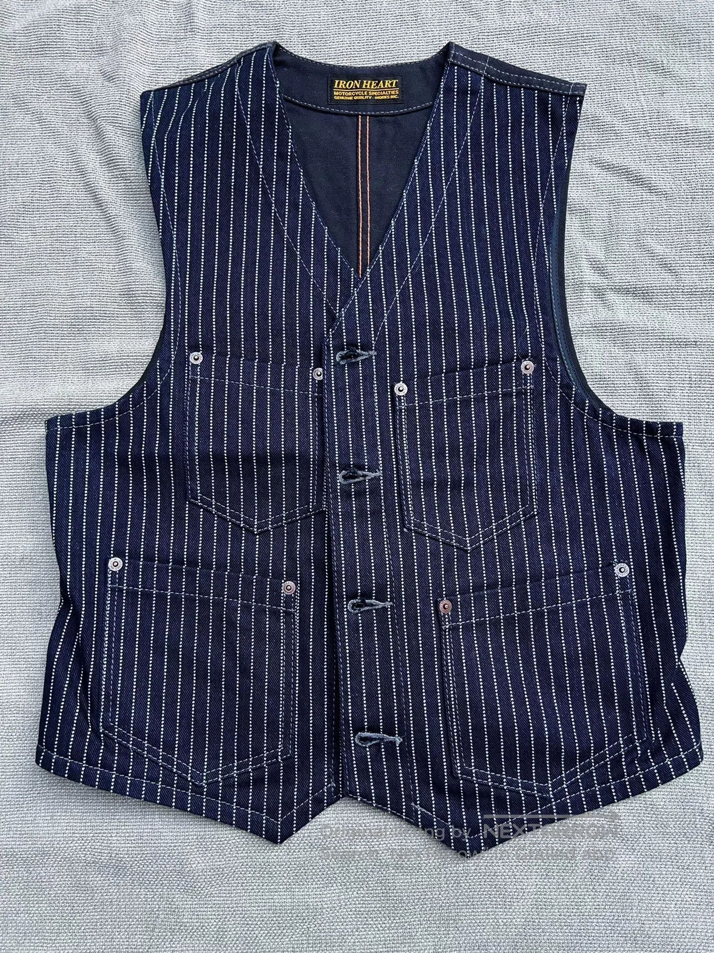 Iron Heart Iron Heart Blue Wabash Striped Vest. Size US S / EU 44-46 / 1 - 1 Thumbnail