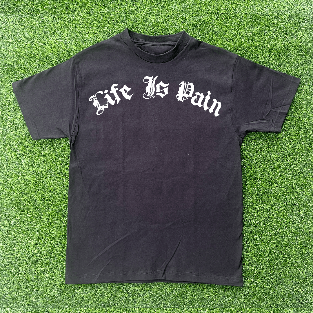Vintage LIFE IS PAIN TSHIRT Size US L / EU 52-54 / 3 - 1 Preview