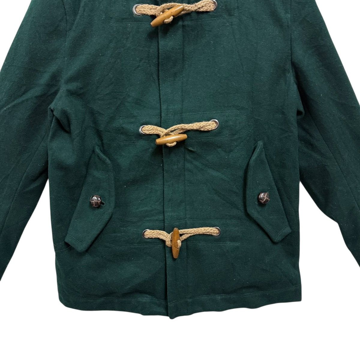 Japanese Brand Inherit Hoodie Duffle Jacket Wool Size US M / EU 48-50 / 2 - 5 Thumbnail