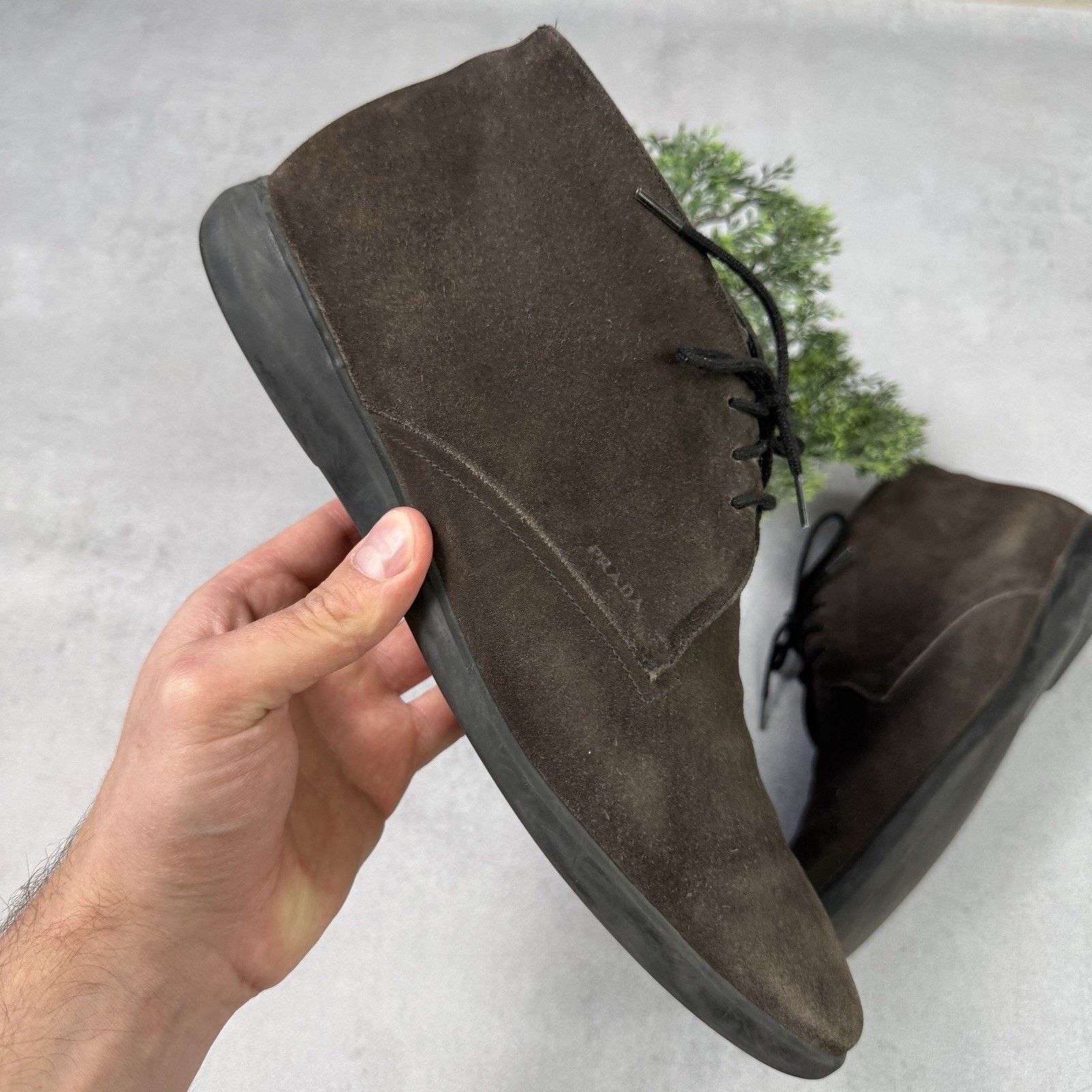 Prada Prada Men Chukka Boot Brown Suede Size US 9 Size US 9 / EU 42 - 4 Thumbnail
