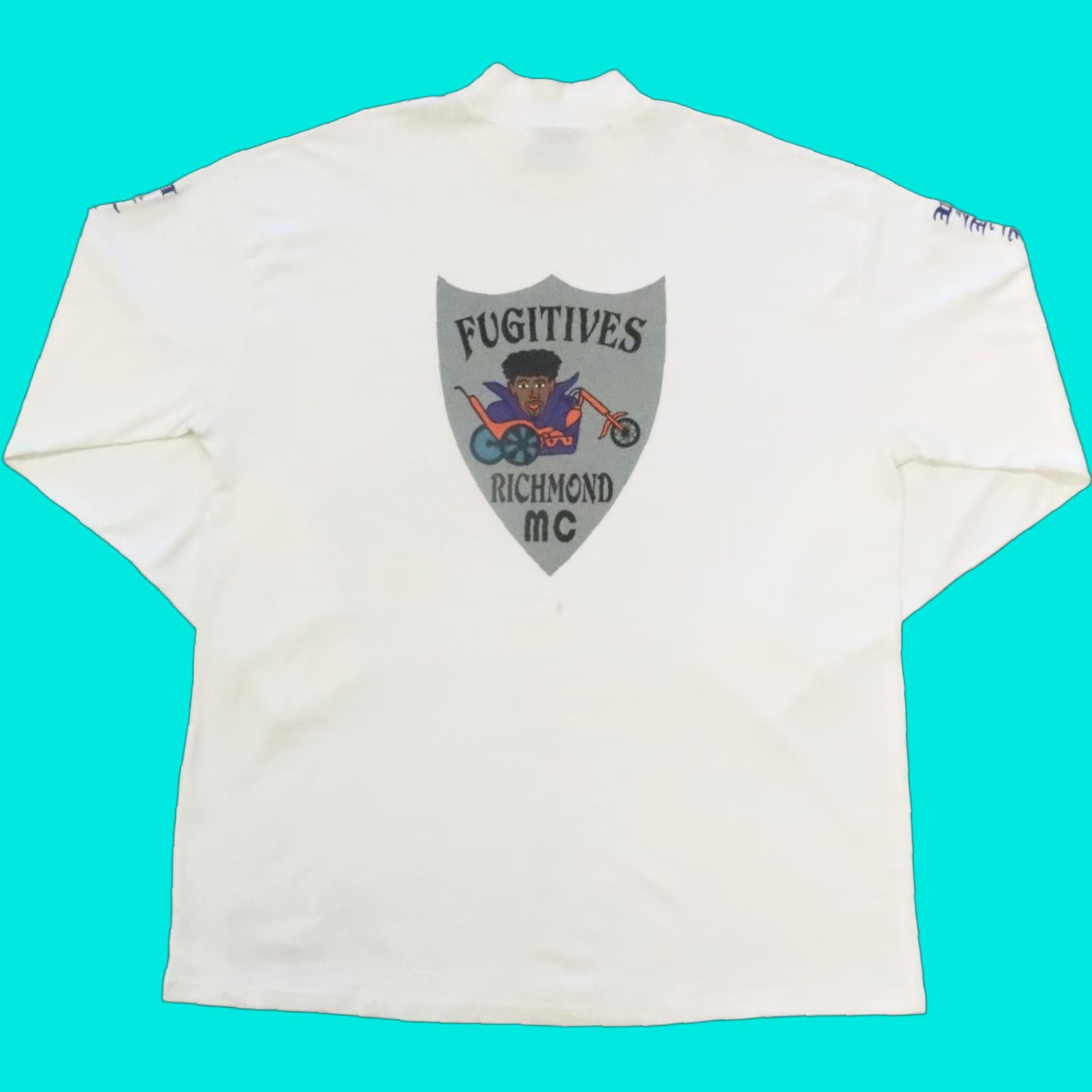 Russell Athletic VINTAGE Fugitives MC Motorcycle Club Richmond Long Sleeve Tshirt Shirt Size US XL / EU 56 / 4 - 1 Thumbnail