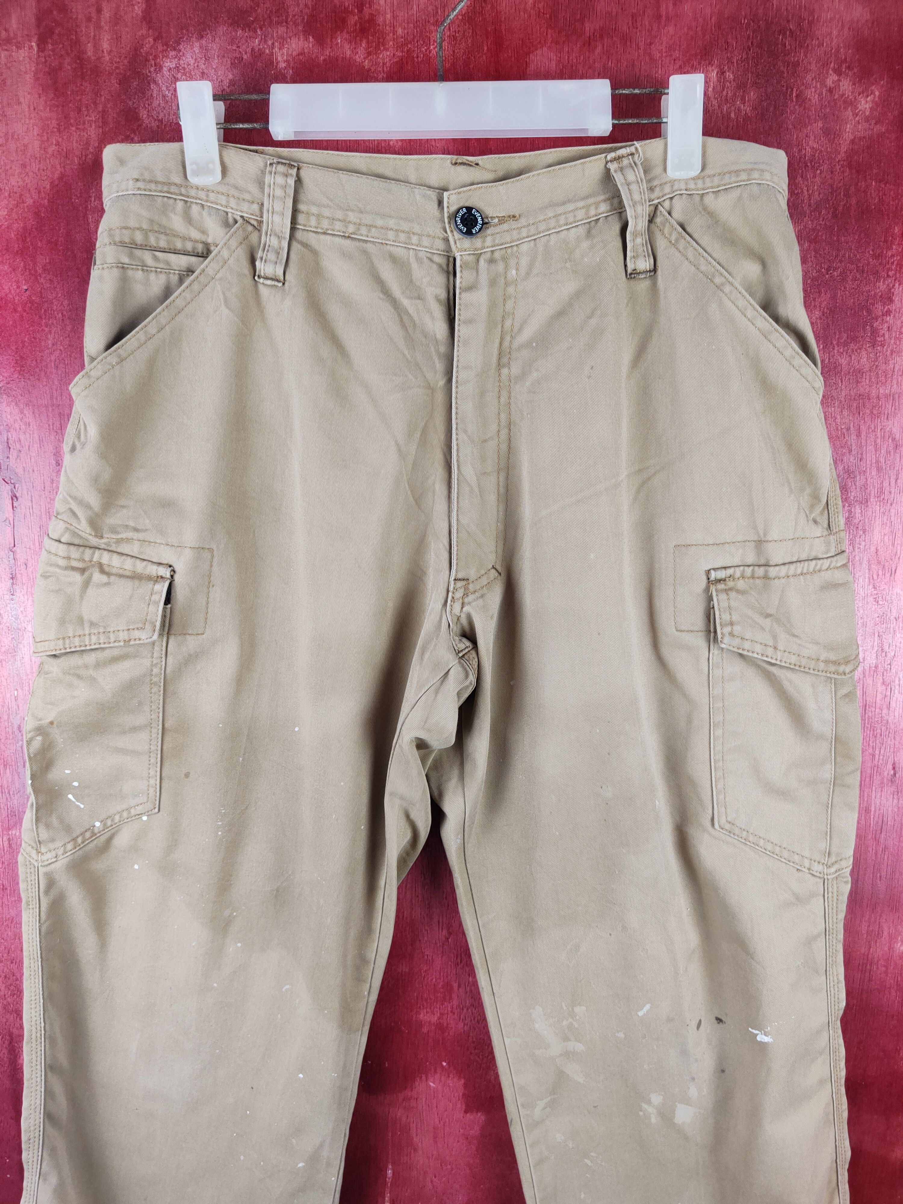 Japanese Brand Evenriver Brown Multipocket Baggy Cargo Pants N#S009 Size US 32 / EU 48 - 2 Thumbnail