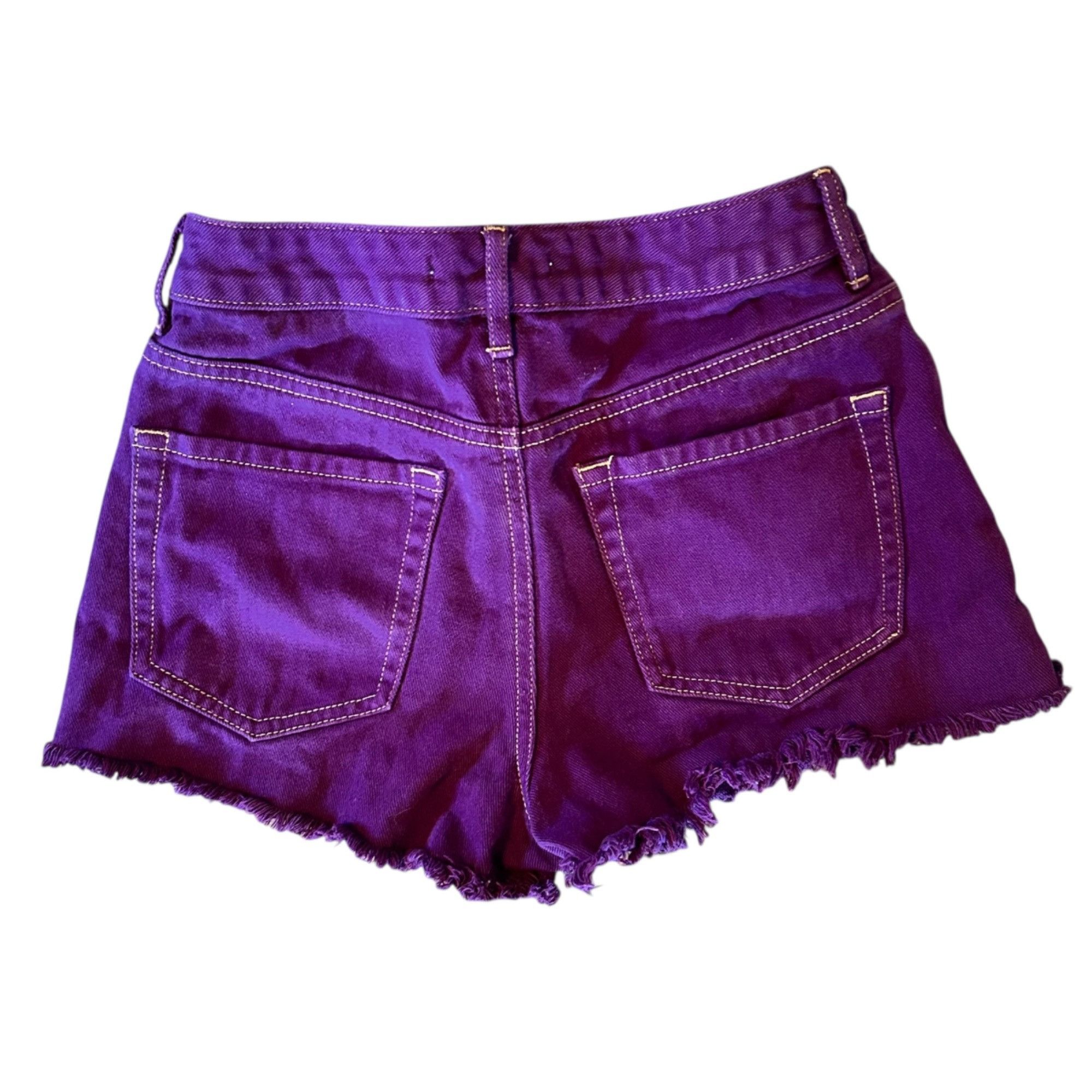 Pacsun Pacsun High Rise Festival High Rise Purple Denim Shorts Size 26" / US 2 / IT 38 - 5 Thumbnail