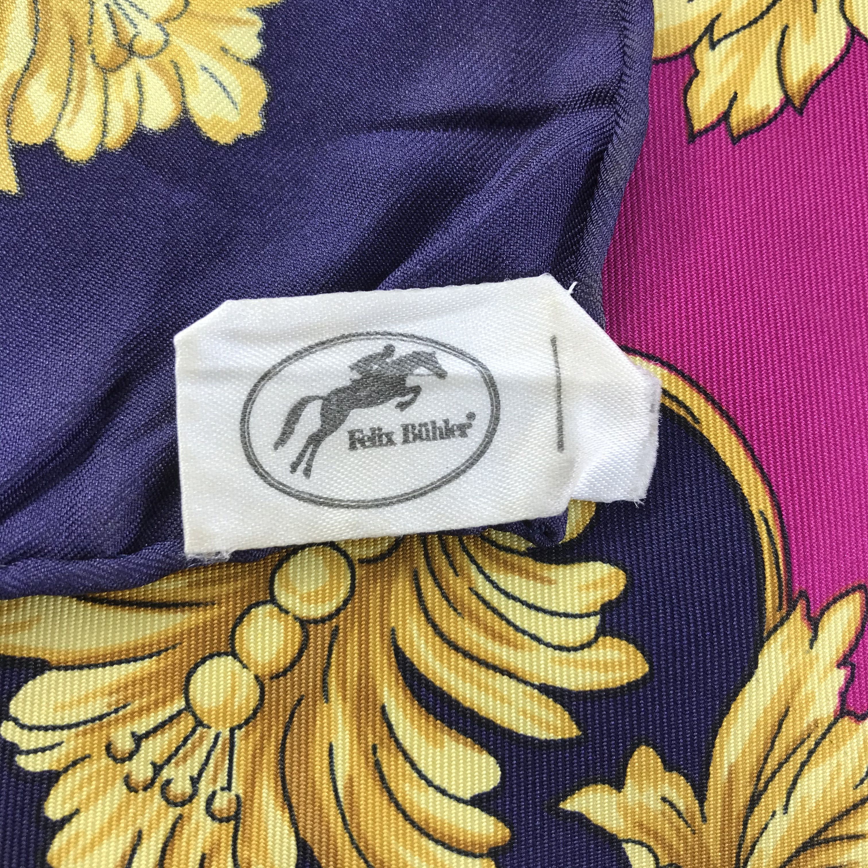 Vintage Vintage Felix Buhler Silk Scarf Size ONE SIZE - 5 Thumbnail