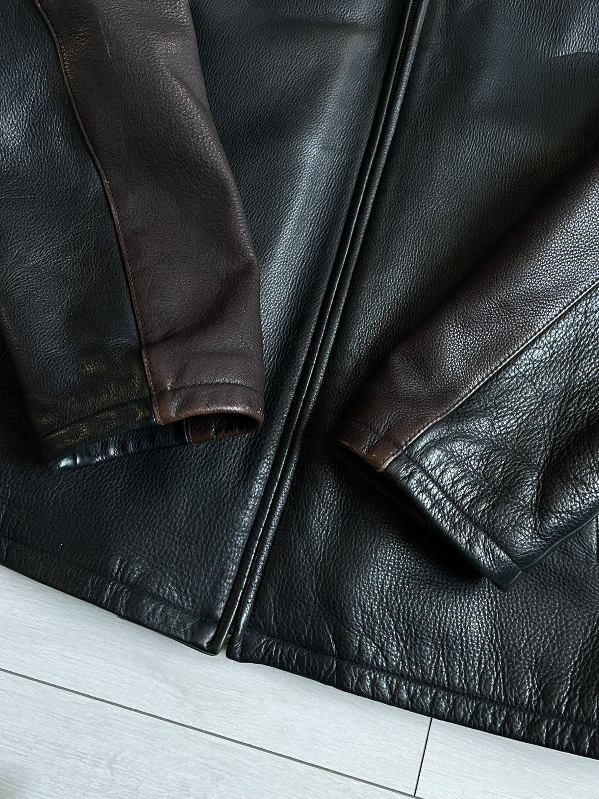 Vintage Vintage 90’s Real Leather Aviator Jacket Size US L / EU 52-54 / 3 - 7 Thumbnail