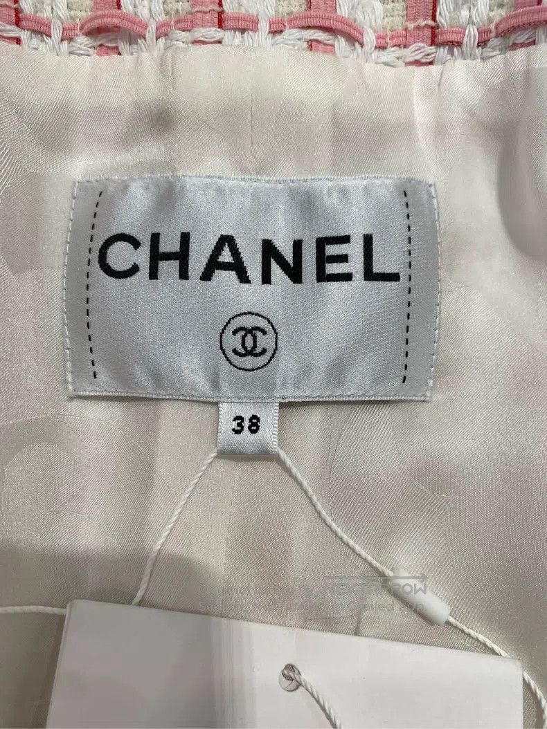 Chanel Chanel 22-year-old pink wide-print jacket Size XS / US 0-2 / IT 36-38 - 4 Thumbnail