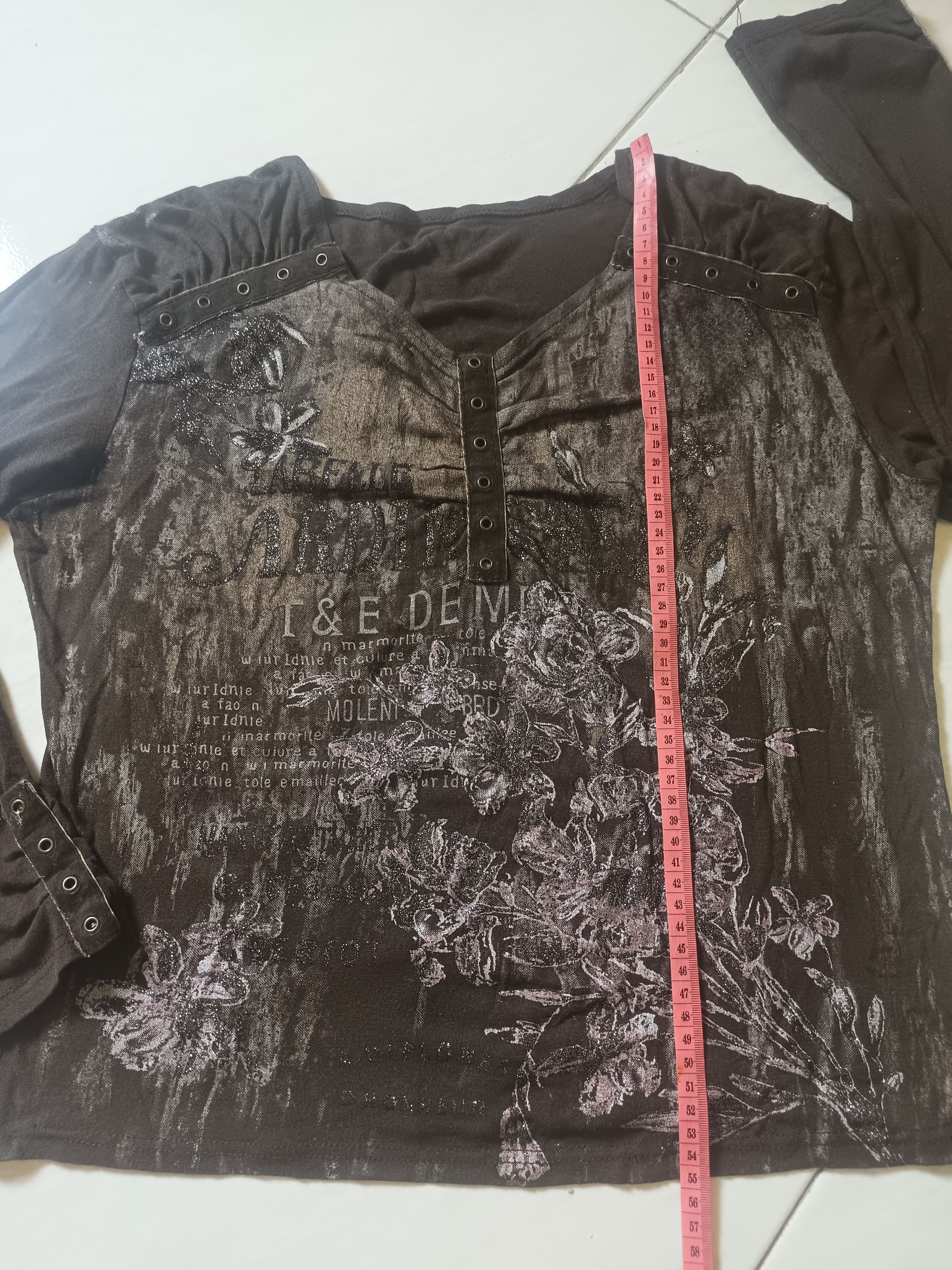 Japanese Brand Japanes Women's Studded Long Sleeve TShirt If6was9 LGB style Size XL / US 12-14 / IT 48-50 - 2 Thumbnail