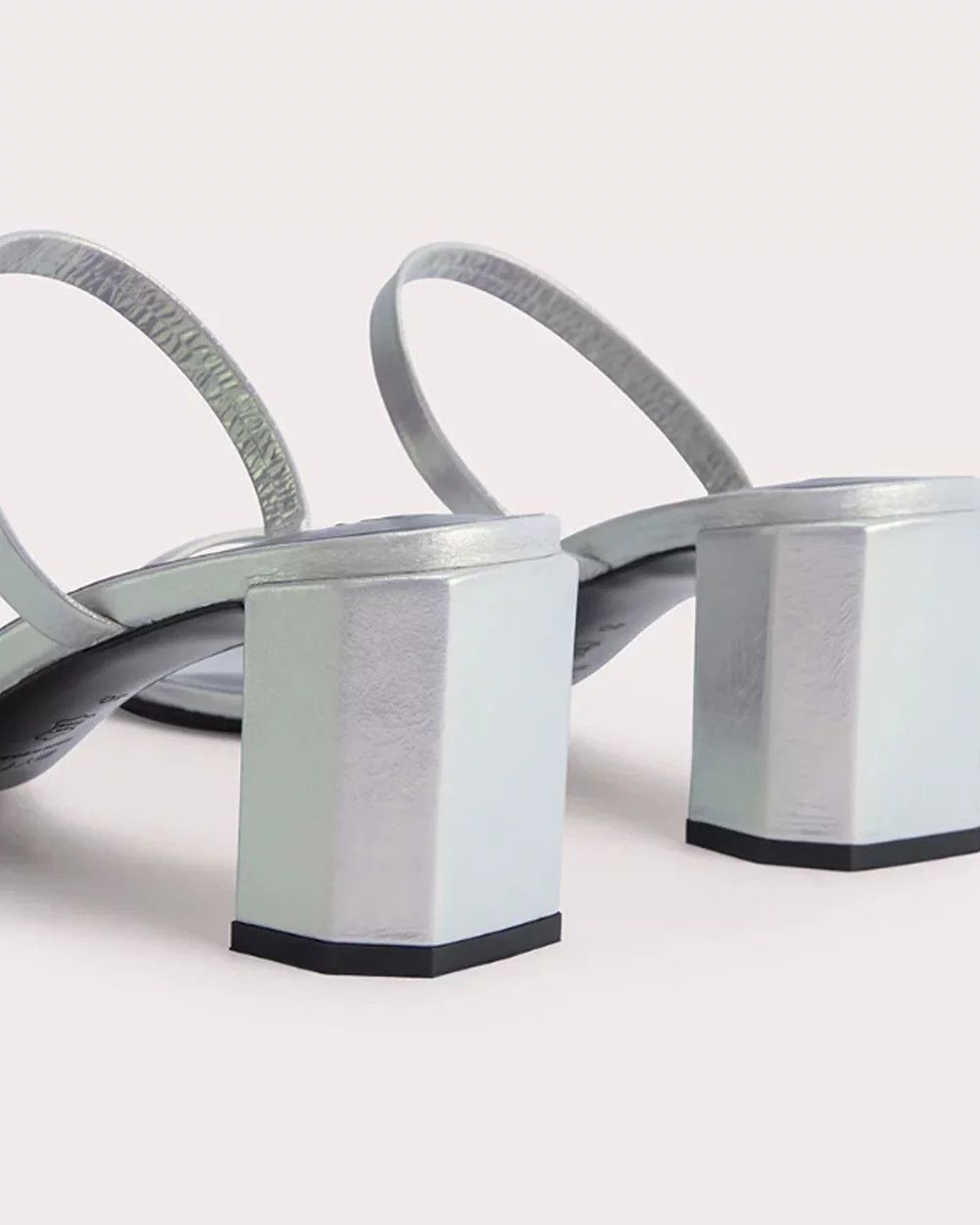 By Far o1mle1224 Leather Mules in Silver Size US 8 / IT 38 - 4 Thumbnail