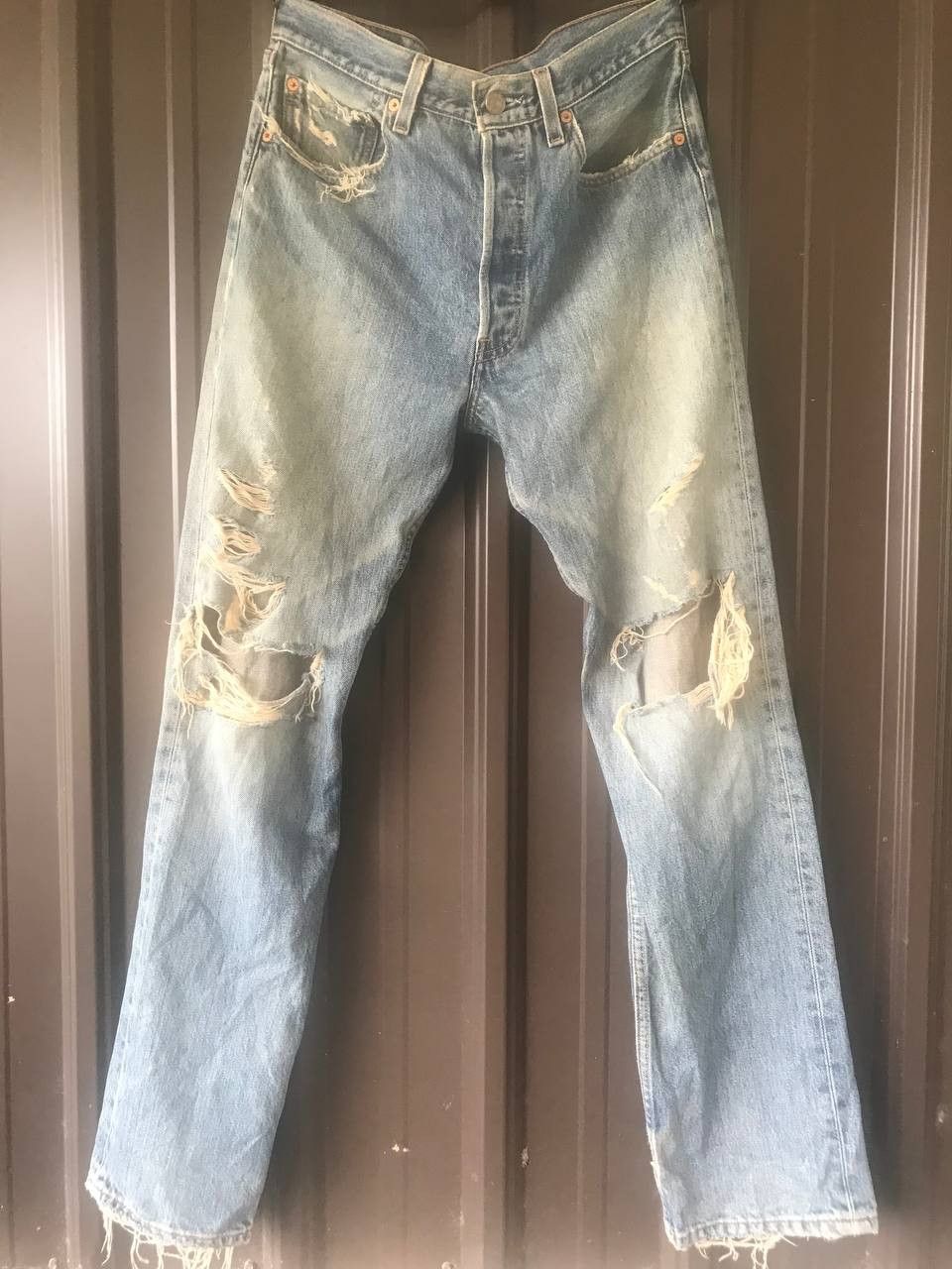 Kapital Vintage 90s Levis 501 #553 Ripped Distressed Jeans Size US 31 - 2 Thumbnail