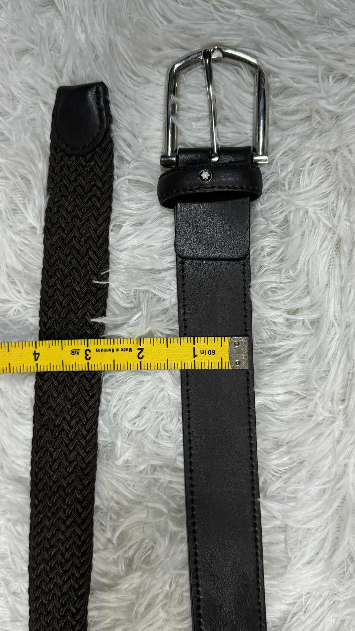Montblanc Montblanc Genuine Leather Elastic Belt Men's Size 36 - 7 Thumbnail