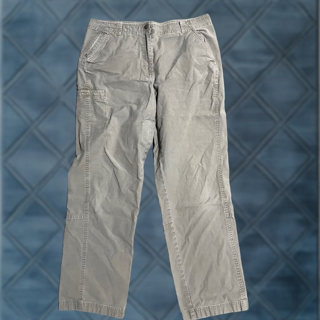 Vintage L.L. Bean Shorts Women 14 Regular Gray Ash Sandwashed Stretch Canvas Shorts Size 36" / US 14 / IT 50 - 1 Thumbnail