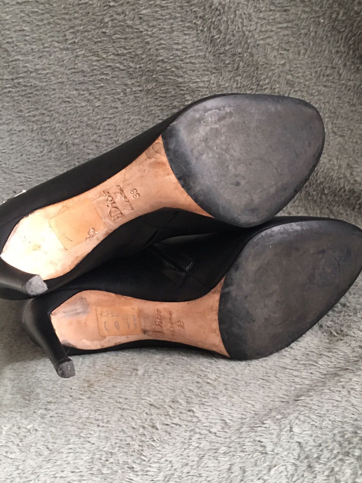 Dior DIOR Black Leather Zip Ankle Boots EU 38 Size US 8 / IT 38 - 14 Thumbnail