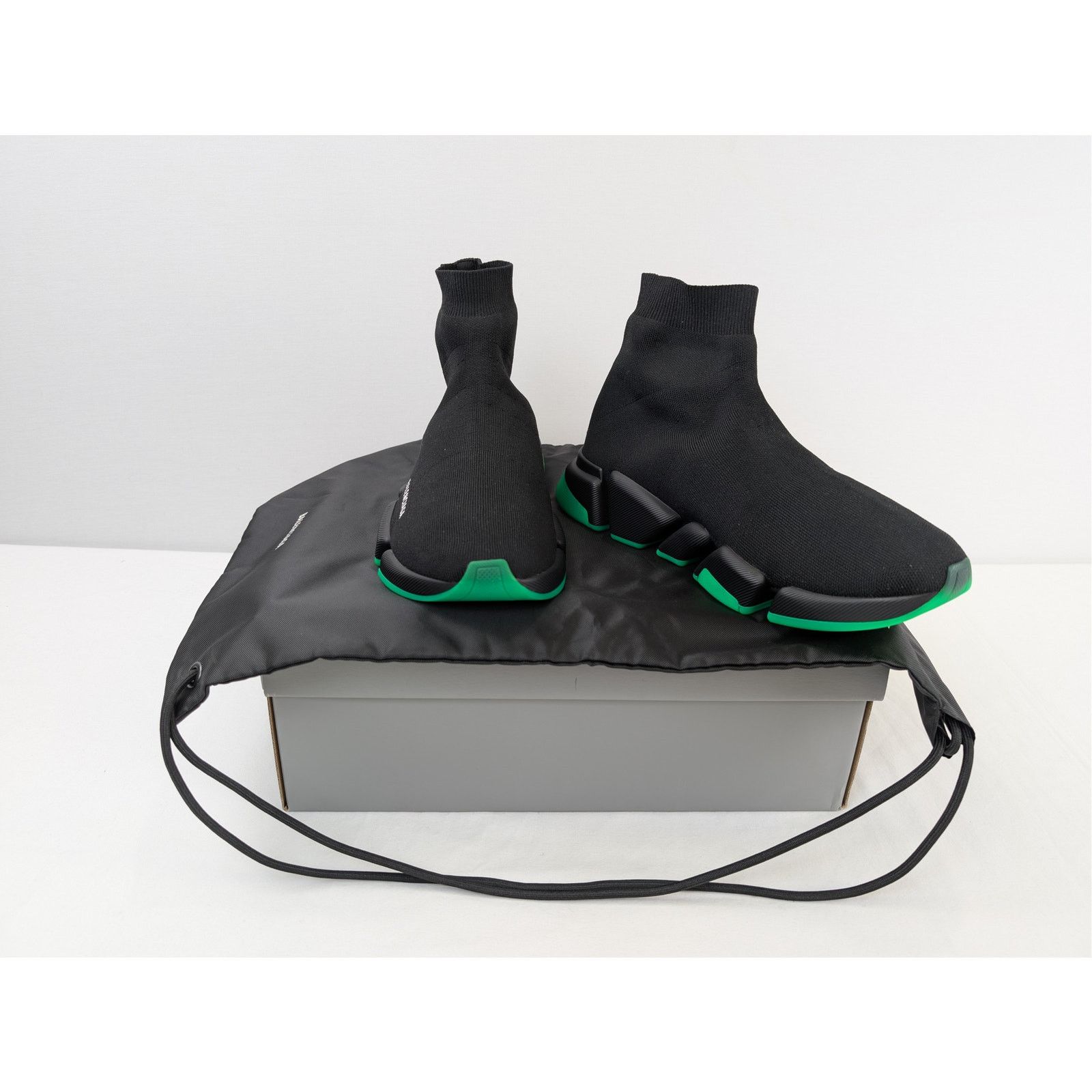 Balenciaga o1rshd1 Rec Knit/Clear Speed 2.0 Clearsole Sneakers in Black Size US 12 / EU 45 - 17 Thumbnail