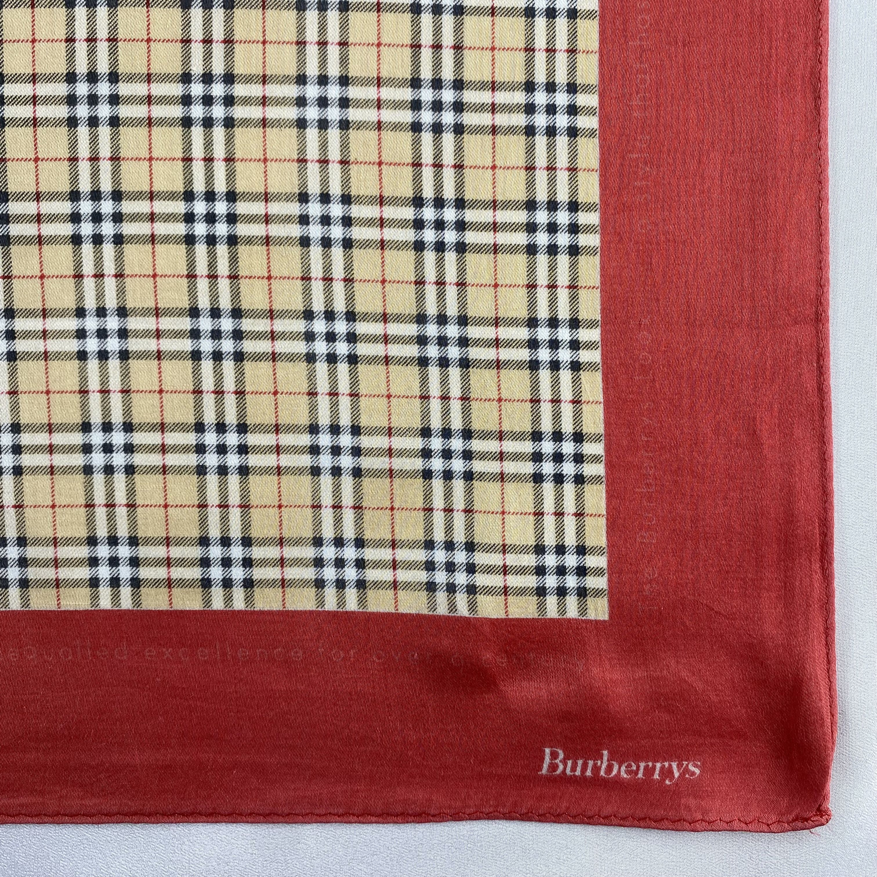 Burberry × Vintage Burberry Handkerchief / Neckerchief / Bandana-P1253 Size ONE SIZE - 3 Thumbnail