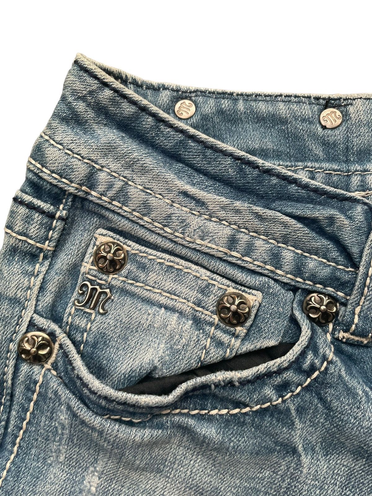 Designer × Miss Me Miss Me Flare Distresed Denim Size 32" / US 10 / IT 46 - 7 Thumbnail