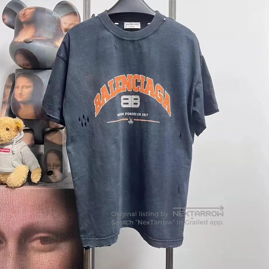 Balenciaga Balenciaga Double B Destruction Short Sleeve. Size US M / EU 48-50 / 2 - 1 Thumbnail