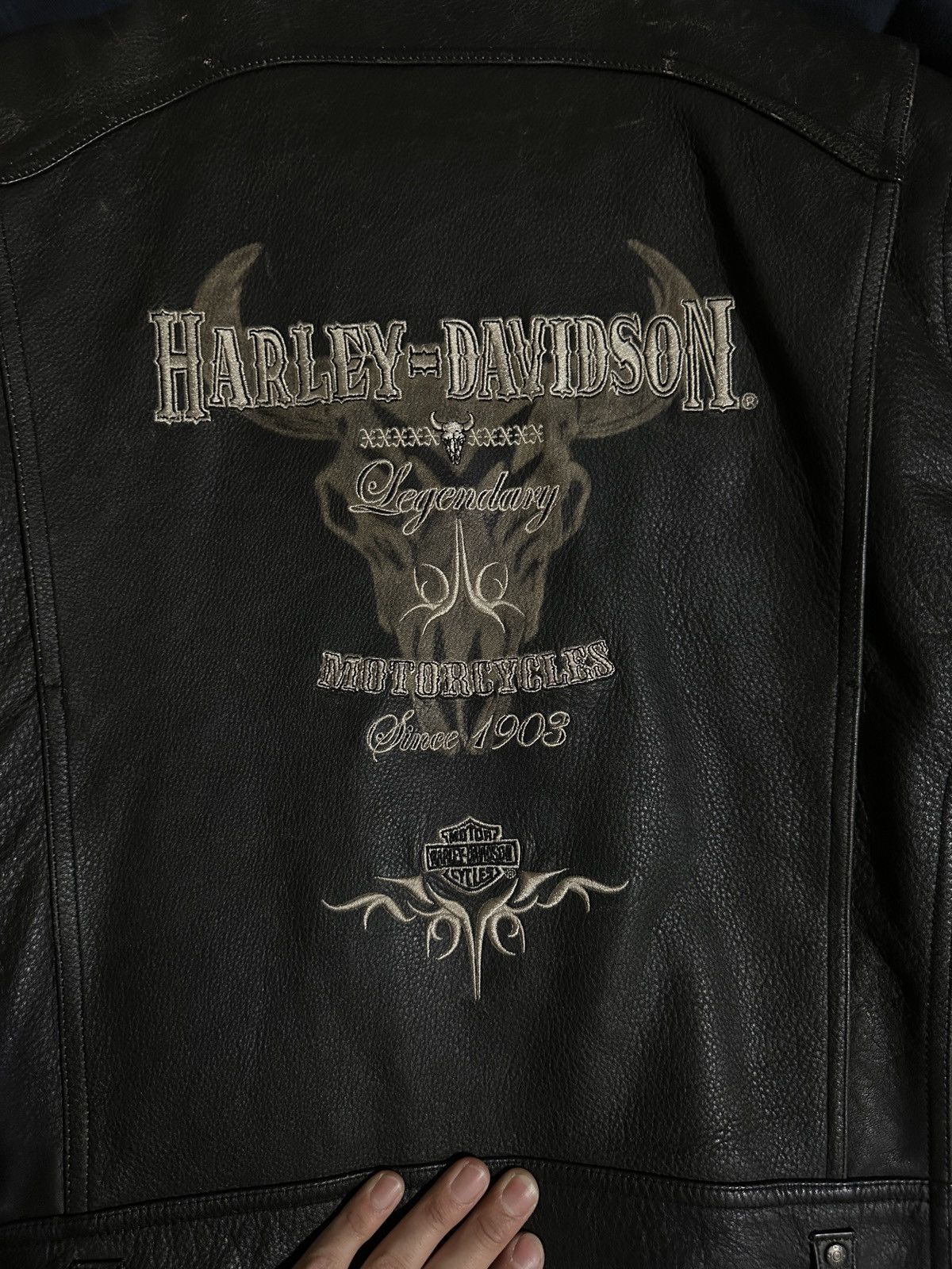 Harley Davidson Vintage Harley Leather Jacket Size US L / EU 52-54 / 3 - 2 Thumbnail