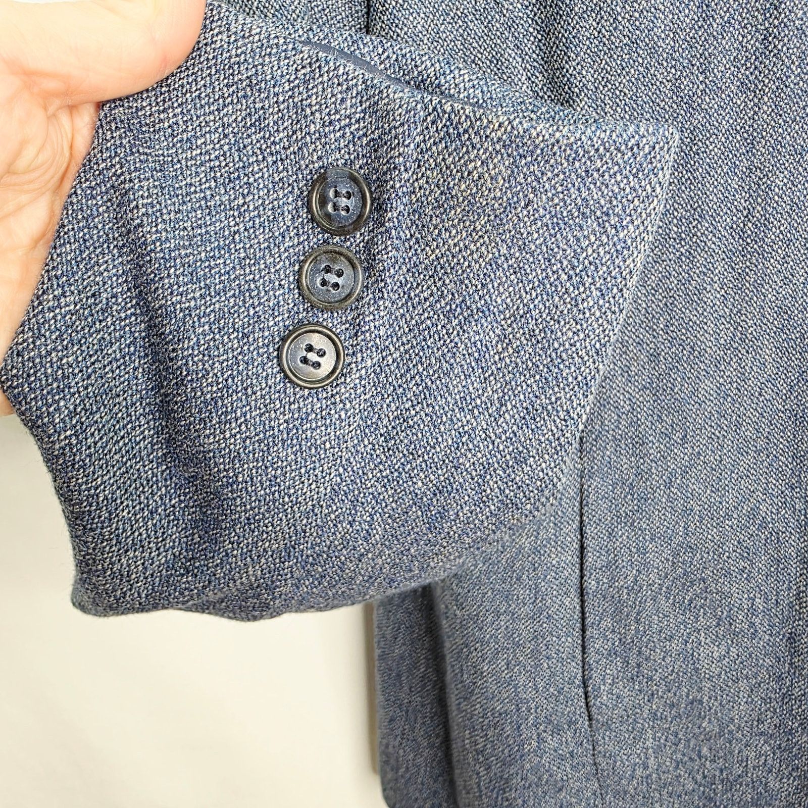 Other Vintage Talbots Petites Blue 100% Wool Women Blazer Jacket Size XL / US 12-14 / IT 48-50 - 10 Thumbnail