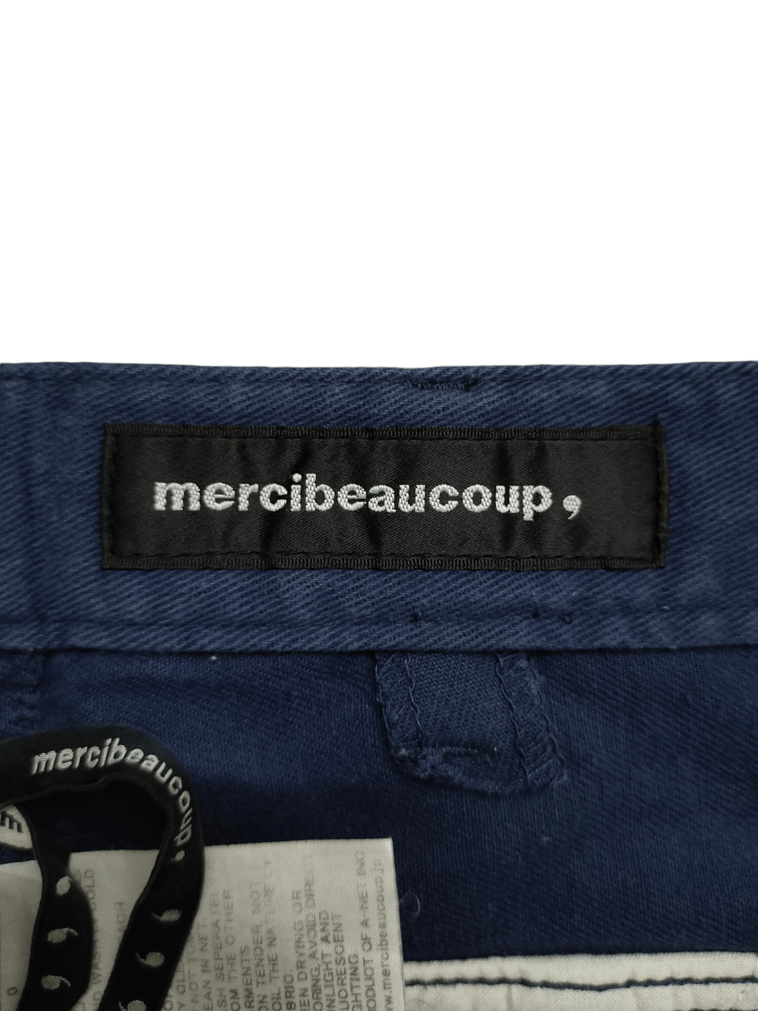 Issey Miyake Mercibeaucoup Issey Miyake Drop Crotch Reverse Denim Pants Size US 29 - 15 Thumbnail