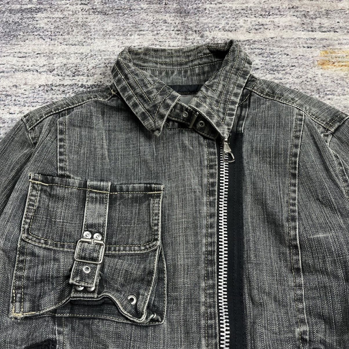Japanese Brand × Le Grande Bleu (L.G.B.) × Tornado Mart Biscote cropped bondage biker denim jacket Size M / US 6-8 / IT 42-44 - 10 Thumbnail