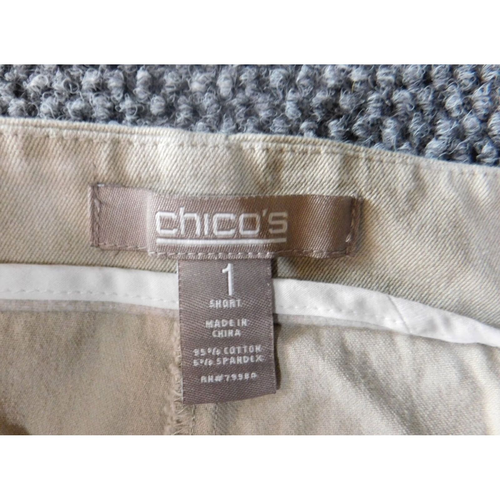 Vintage Chico's Beige Cotton Linen Straight Chino Pants Womens Regular 25in Inseam Casual - Chinos, Stretch, Pockets, Button, Summer, Solid, Vintage: No Size 25" / US 0 / IT 36 - 3 Thumbnail