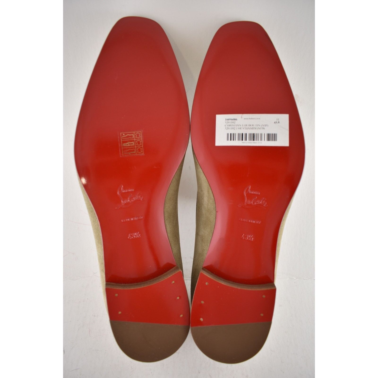Christian Louboutin Mens Dandelion Flat Champignon Beige Dress Loafer 43.5 10.5 Size US 10.5 / EU 43-44 - 15 Thumbnail