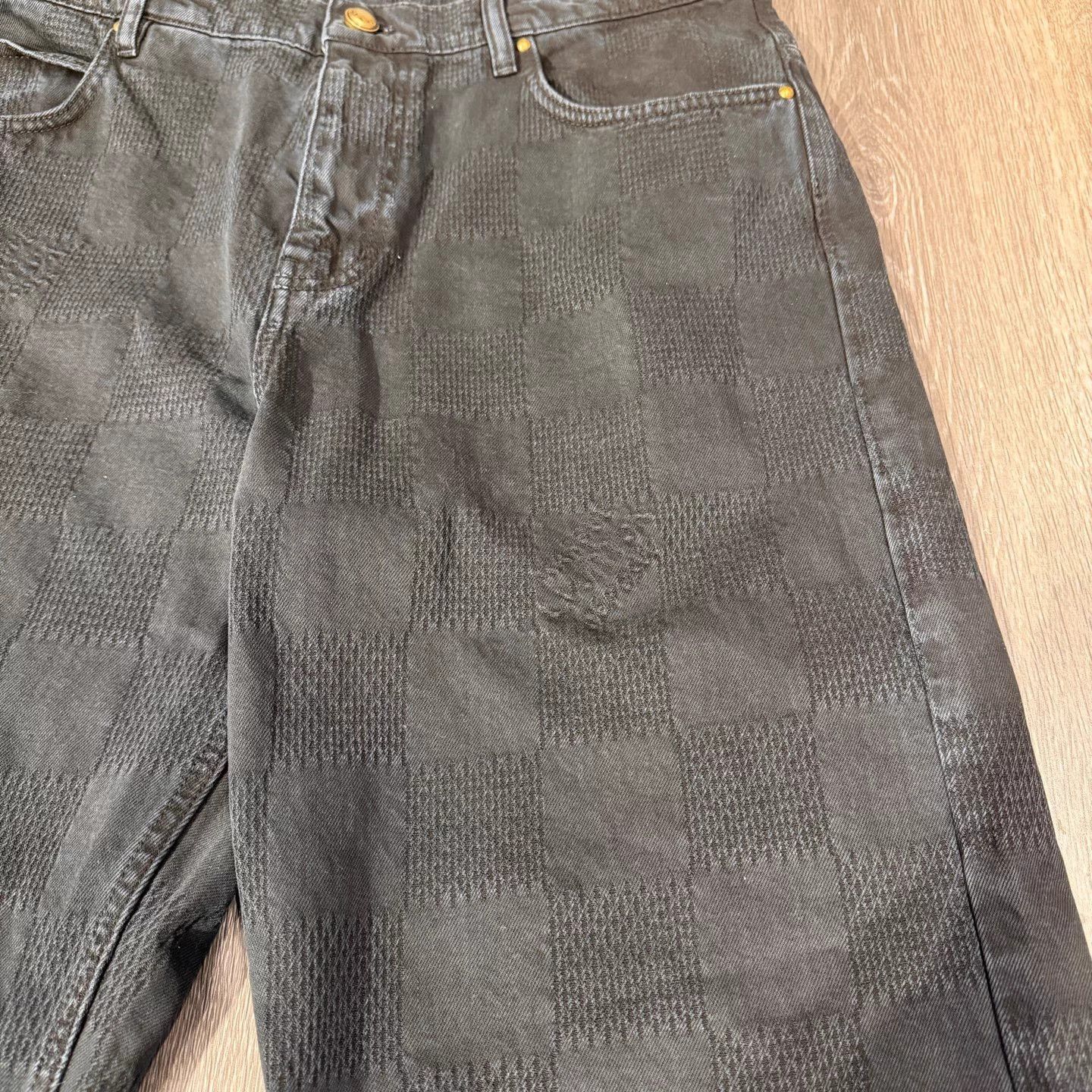 Louis Vuitton LV Black Damier Jacquard Denim 32 Worn Once Size US 32 / EU 48 - 6 Thumbnail