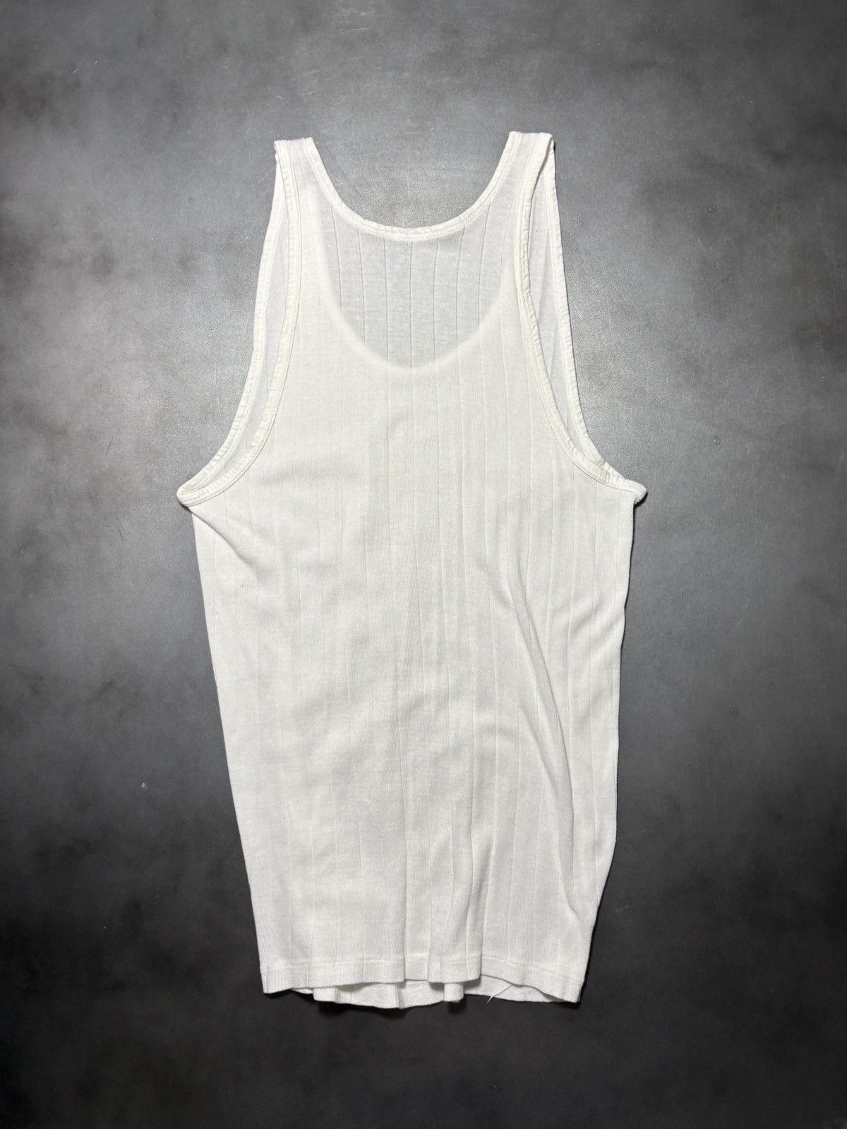 Vintage 1990s Vintage Tank Top Ribbed Undershirt Sleeveless Blank 90 Size US S / EU 44-46 / 1 - 9 Thumbnail