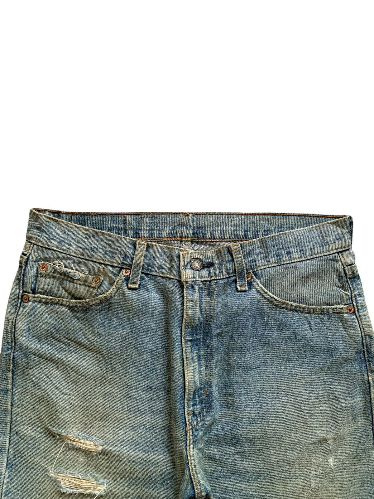 Levi's Vintage 90s Levis 517 Mud Wash Distressed Jean Shorts Jorts Size US 33 - 4 Thumbnail