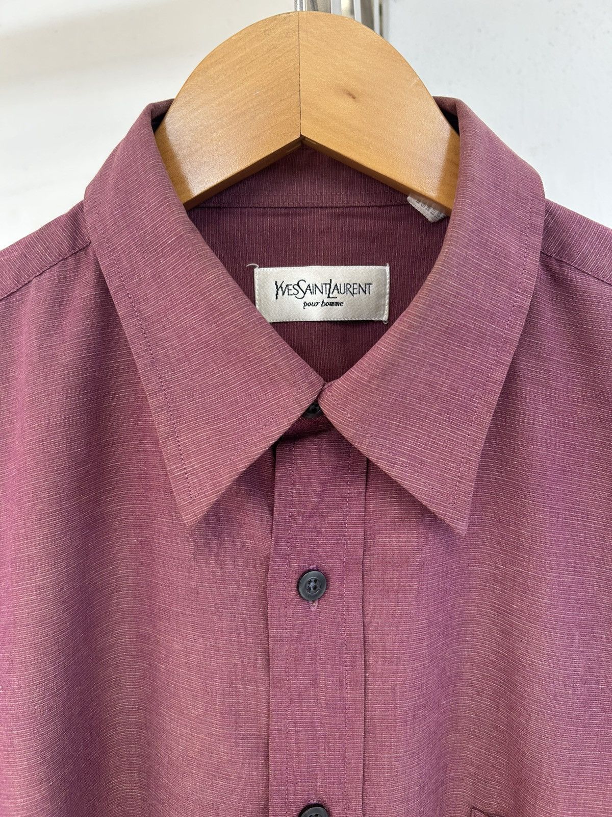 Yves Saint Laurent YSL Vintage Marroon Button Ups Size US XL / EU 56 / 4 - 4 Thumbnail