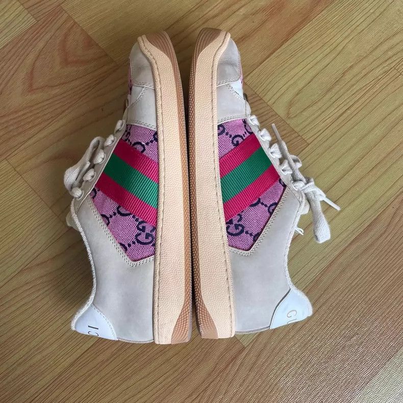 Gucci Gucci pink sneakers with logo design-2505 Size US 5 / EU 37 - 3 Thumbnail