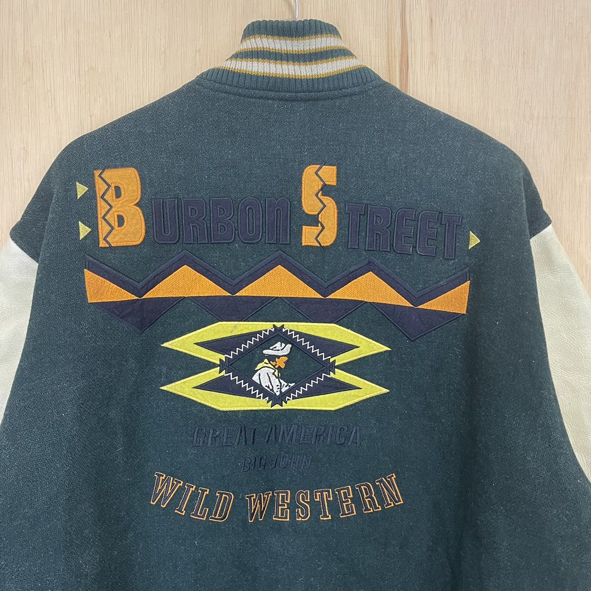 Big John Vintage 90s Burbon Street Big Logo Varsity Sleeve Leather Size US M / EU 48-50 / 2 - 2 Thumbnail