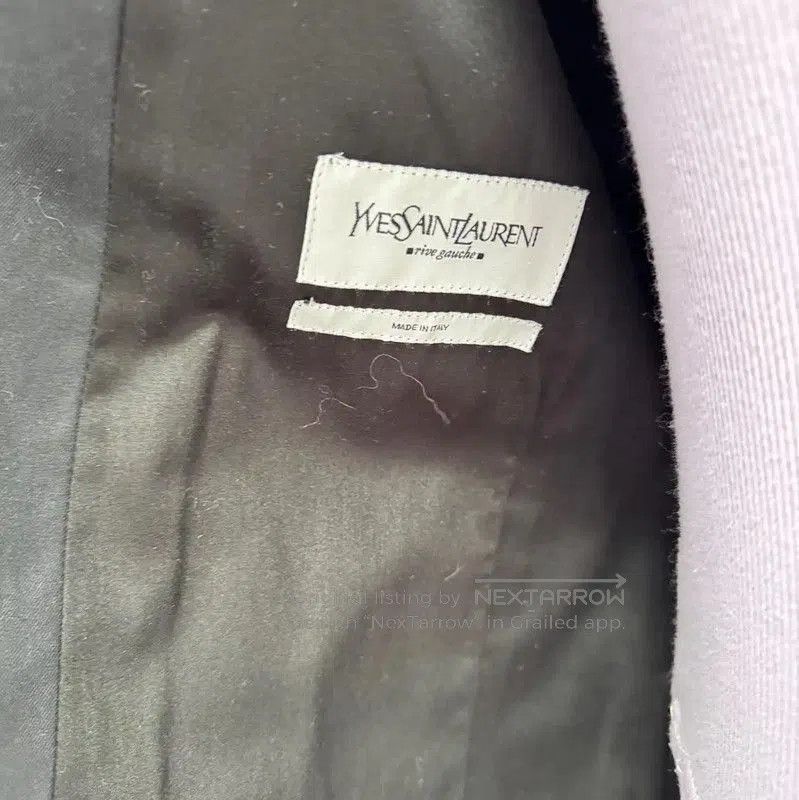 Yves Saint Laurent YSL Black Long Coat for Women . Size L / US 10 / IT 46 - 3 Thumbnail