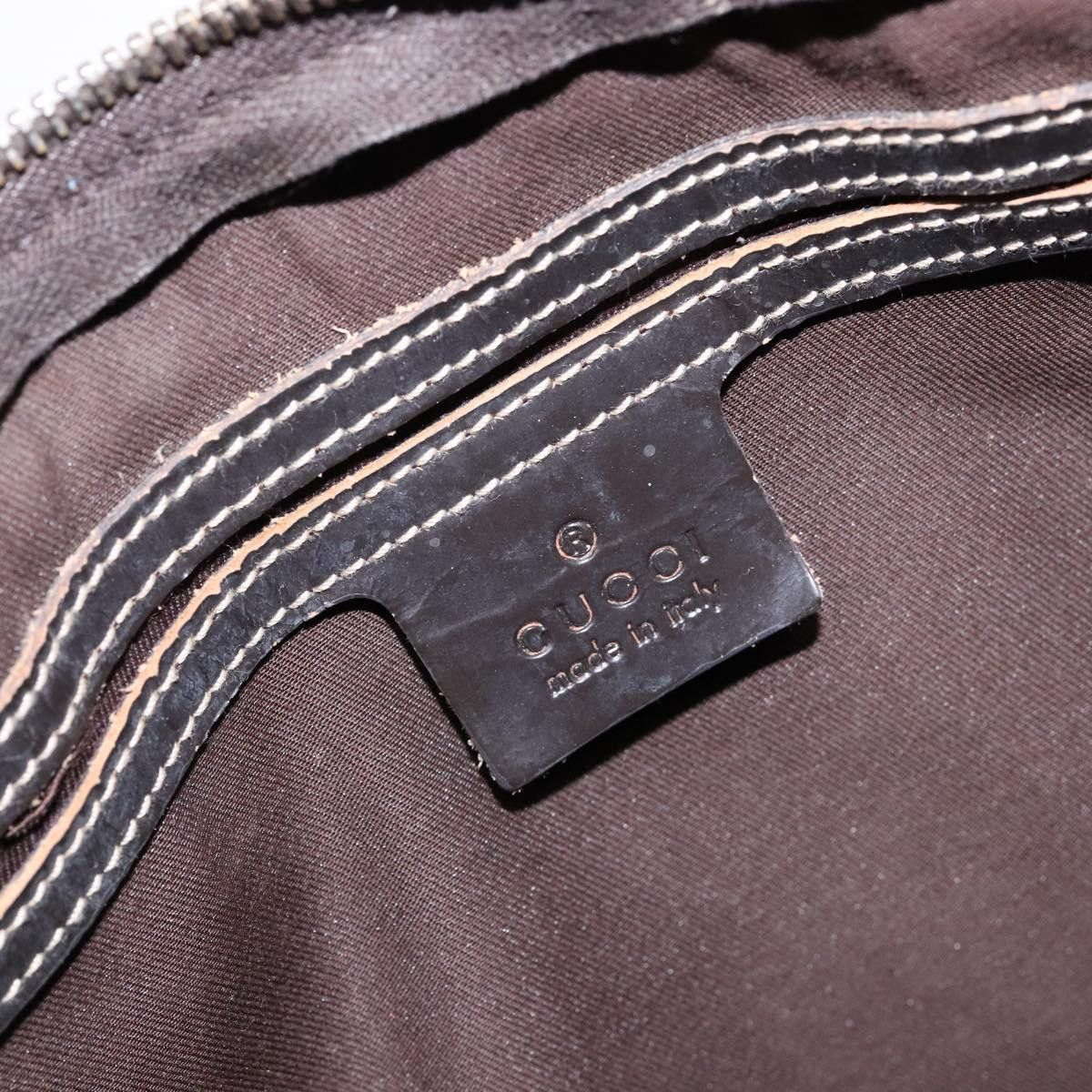 Gucci GUCCI GG Supreme Hand Bag Pvc Leather Gold Dark Brown Size ONE SIZE - 17 Thumbnail