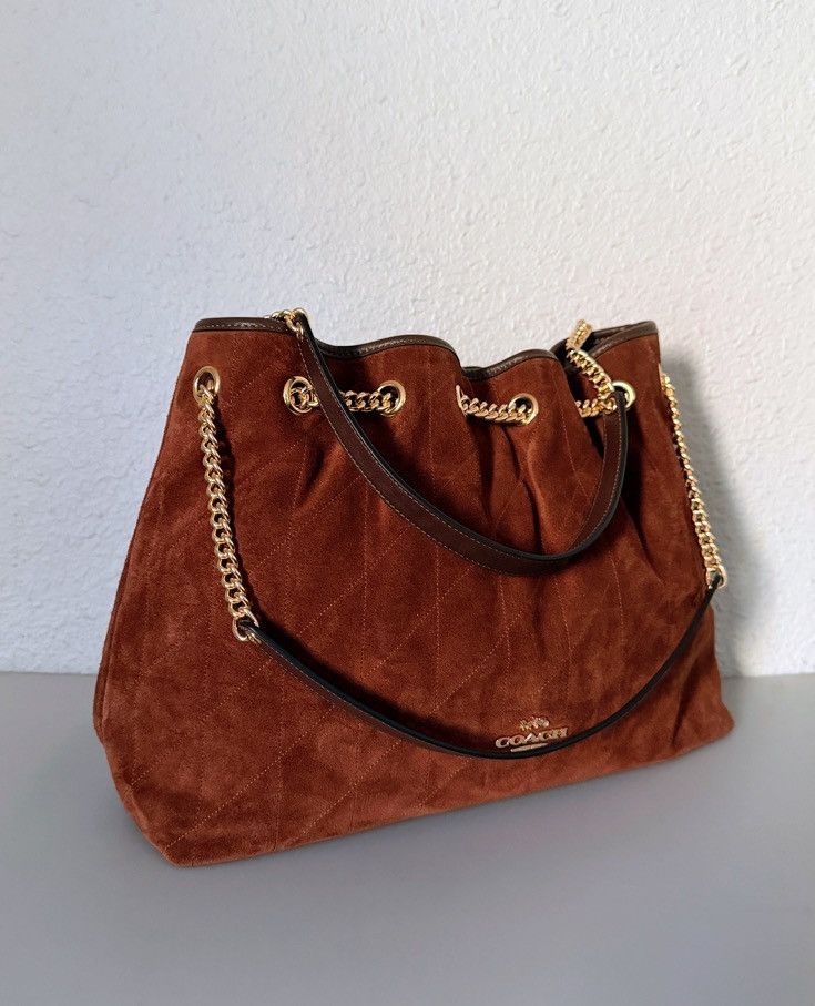 Coach NWT Coach Evelyn Shoulder Bag With Quilting Suede Size ONE SIZE - 10 Thumbnail