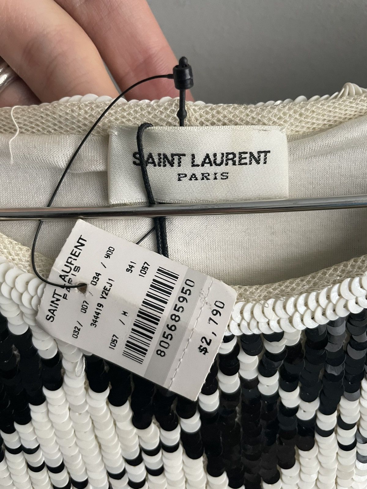 Hedi Slimane × Saint Laurent Paris SS14 Sequin Argyle Tank Size US M / EU 48-50 / 2 - 4 Thumbnail