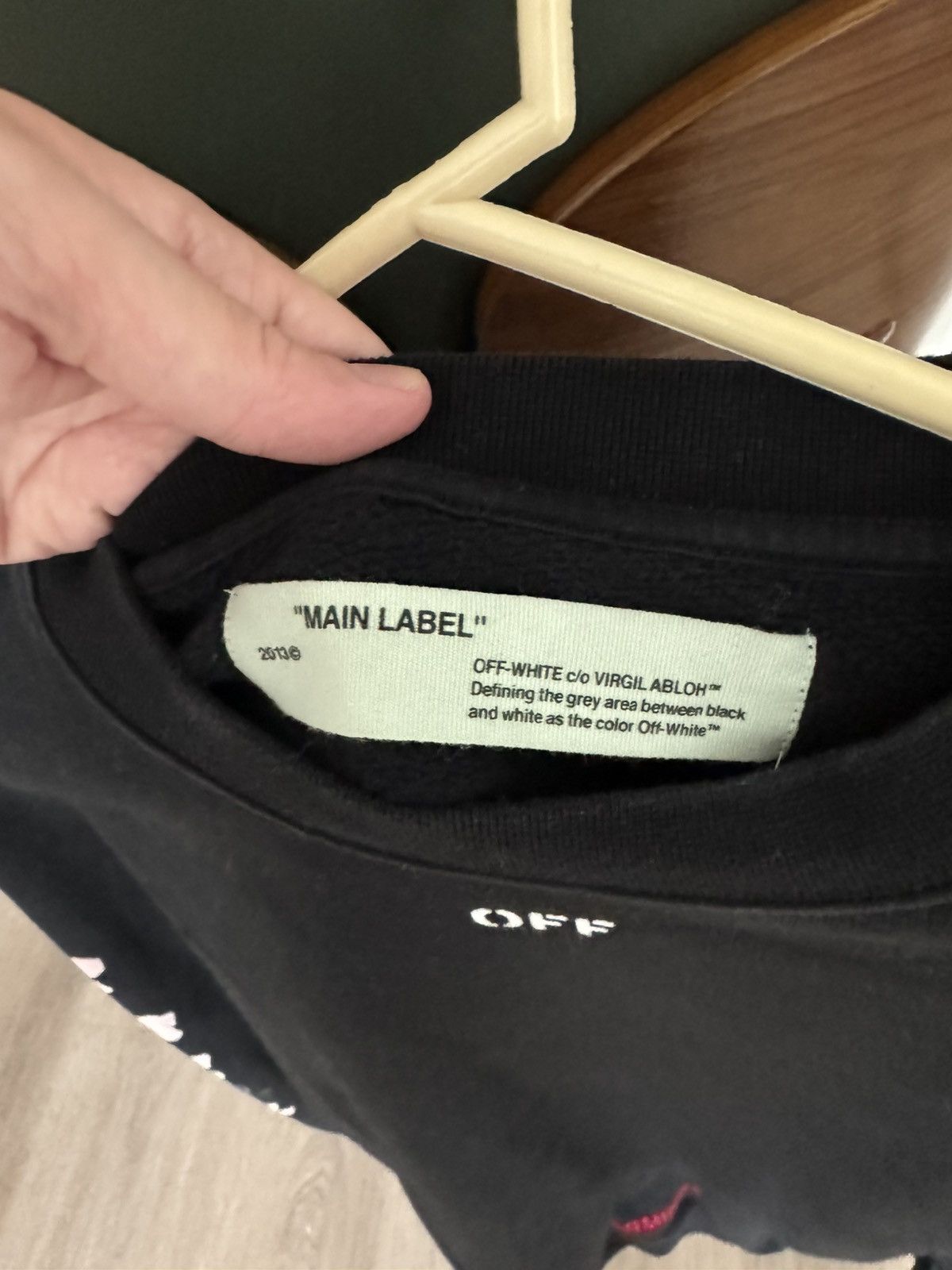 Off-White Off-White Floral Black Crewneck Size US M / EU 48-50 / 2 - 4 Thumbnail