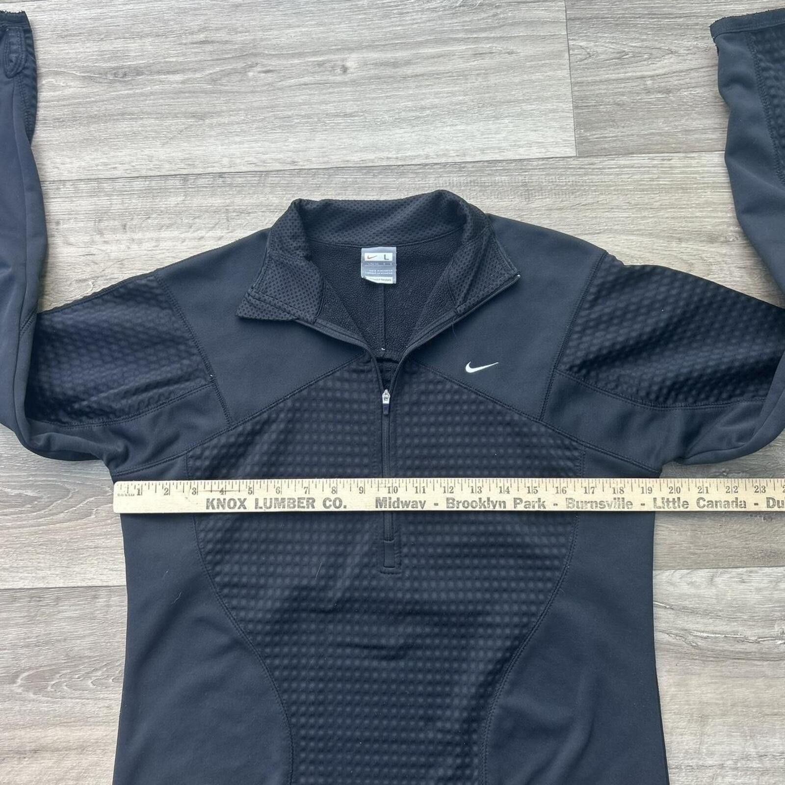Nike Vintage y2k Women’s Nike Black Quarter Zip Sweatshirt L Size L / US 10 / IT 46 - 4 Thumbnail