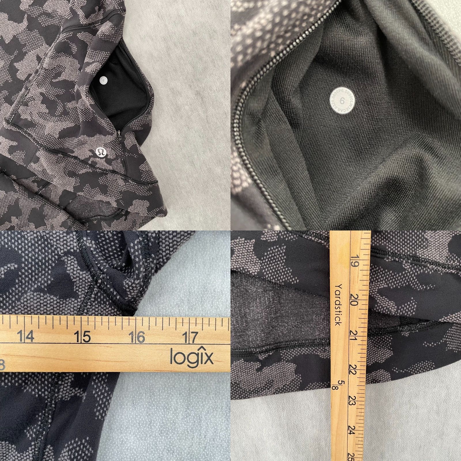 Lululemon VINTAGE Lululemon Sweater Womens 6 Pullover Camouflage Athletic Long Sleeve Knit Gray Black Ladies Size M / US 6-8 / IT 42-44 - 8 Thumbnail