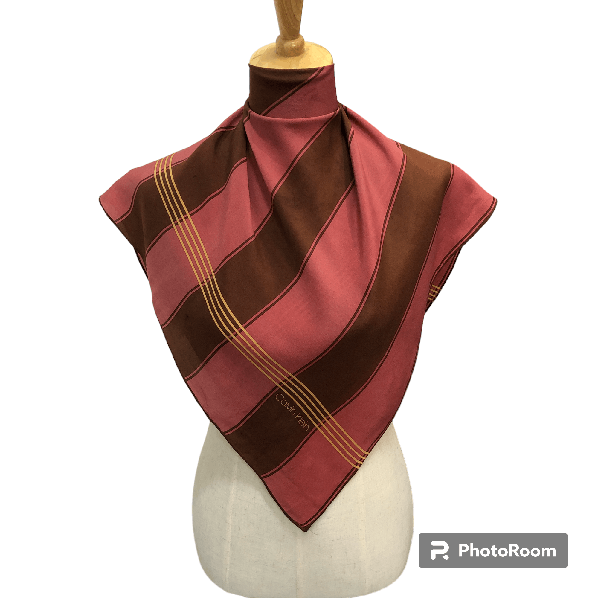 Calvin Klein Vintage Calvin Klein Silk Scarf M1275 Size ONE SIZE - 1 Thumbnail