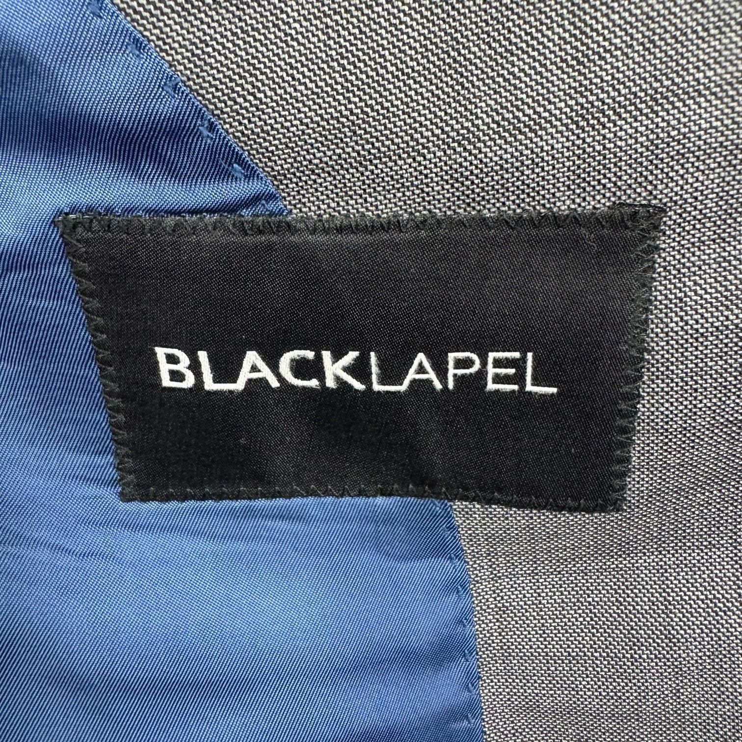 Other Black Lapel Men’s Bespoke Custom Slim 2-Button Blazer Gray • Size 36R - 4 Thumbnail