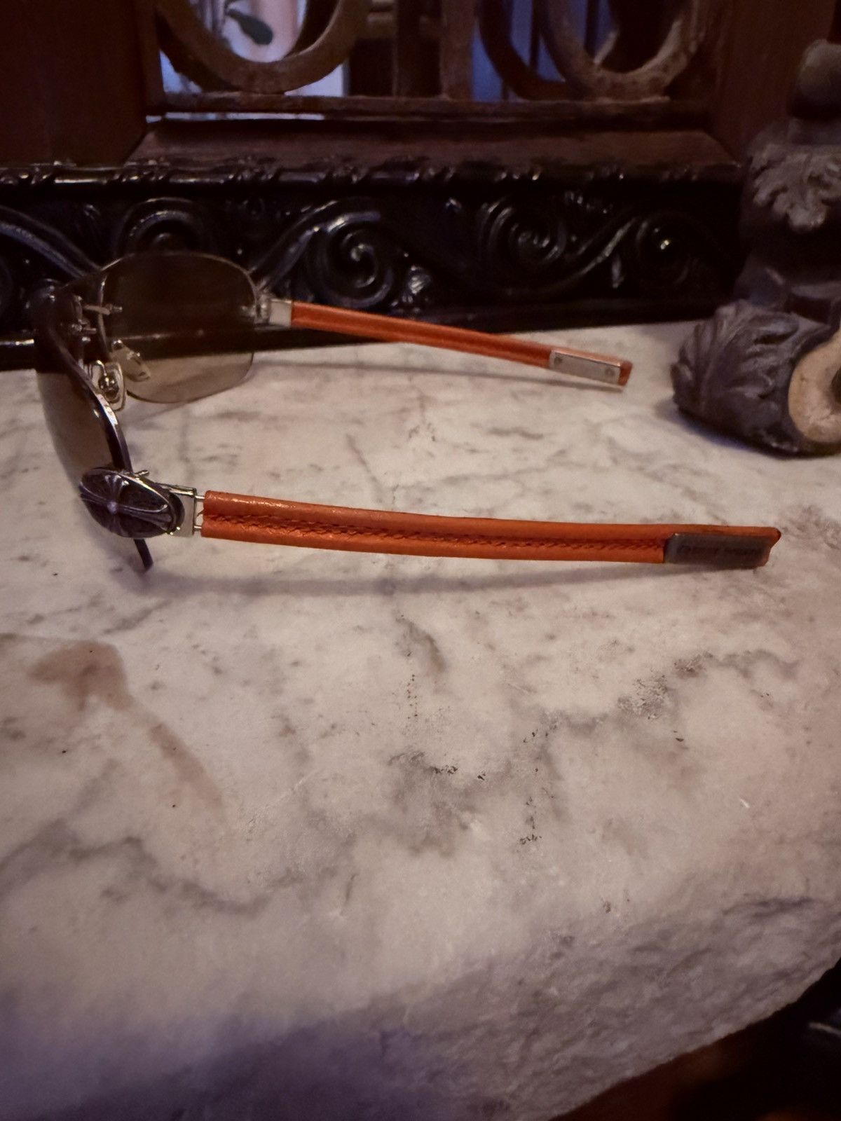 Chrome Hearts Chrome, heart classic oval sunglasses Size ONE SIZE - 3 Thumbnail