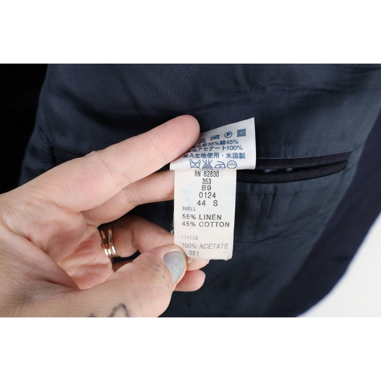 Lands' End × Vintage Vintage 90s Lands End Linen Blend 2 Button Suit Coat Jacket Size US L / EU 52-54 / 3 - 15 Thumbnail