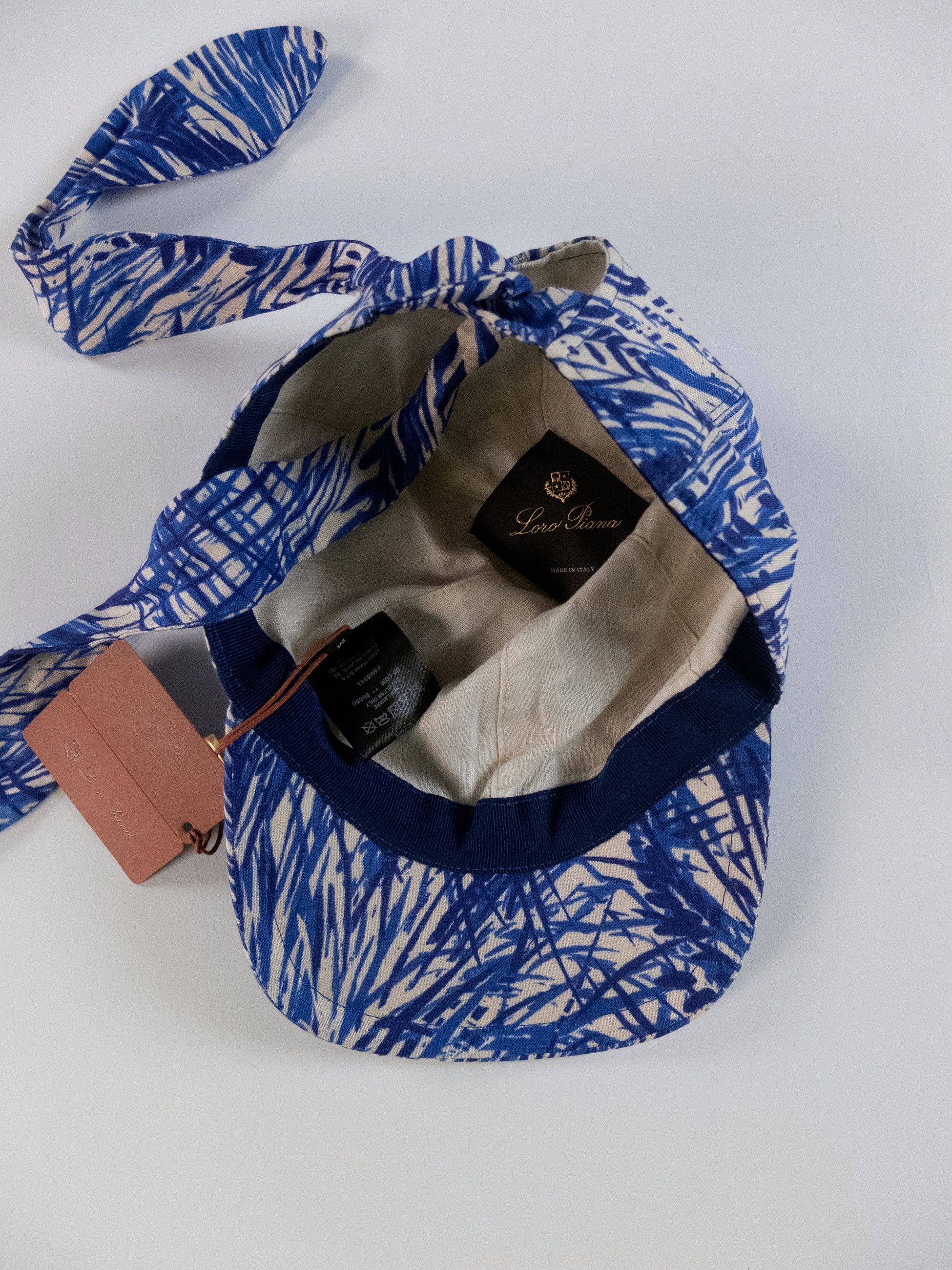 Loro Piana LORO PIANA linen baseball cap with bow back Medium NWT Size ONE SIZE - 7 Thumbnail