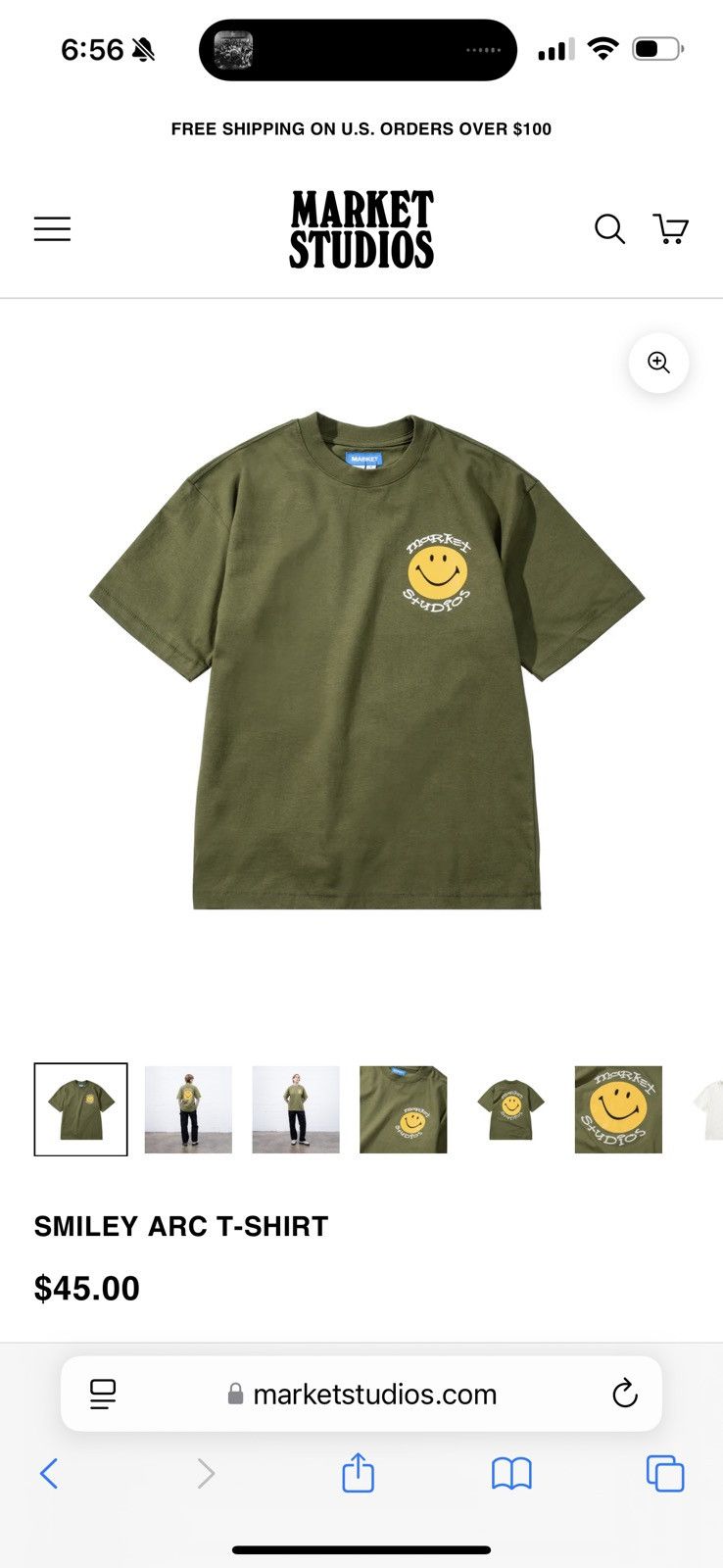 Other Market Studios SMILEY ARC T-SHIRT Size US XL / EU 56 / 4 - 7 Thumbnail