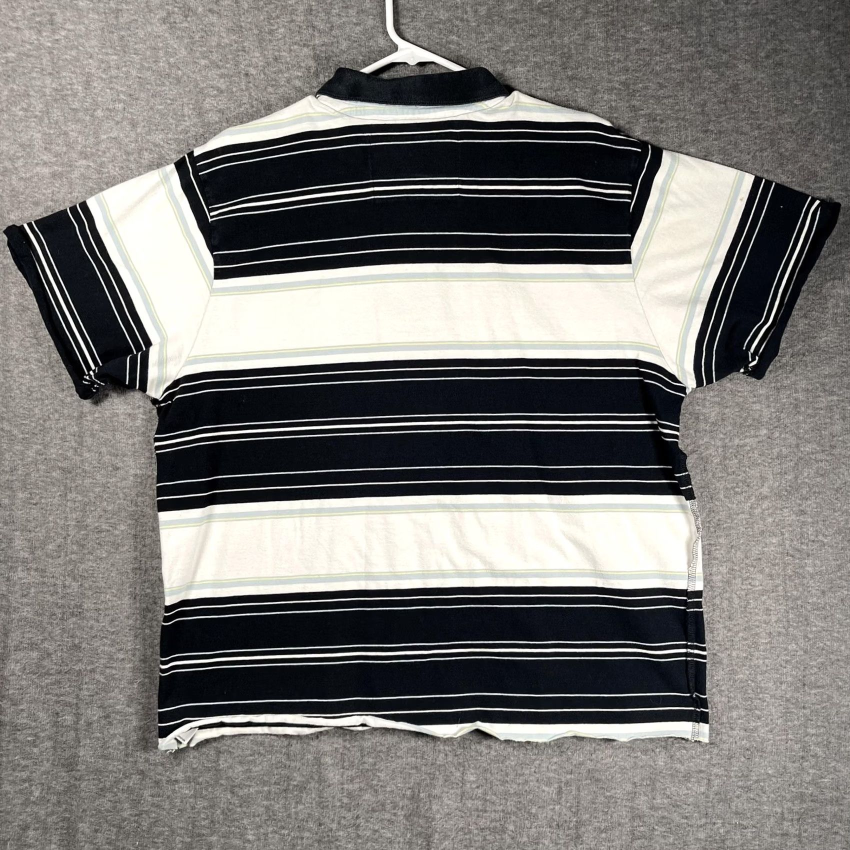 Ecko Unltd. Ecko Unltd Polo Shirt Mens 2XL Blue White Striped Rhino Logo Cotton Short Sleeve Size US XXL / EU 58 / 5 - 3 Thumbnail